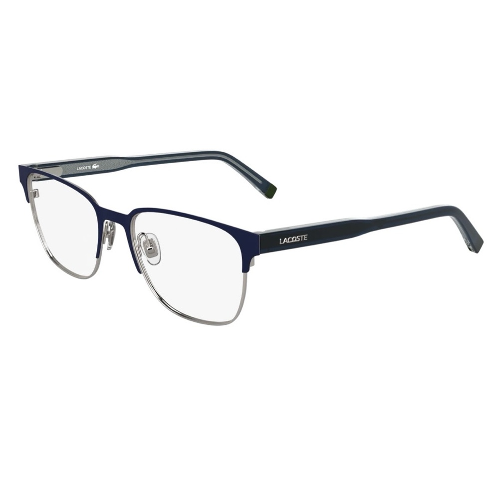 Lacoste Men's Navy Semi-Rim Black Eyeglasses (NWT)